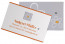 Visitenkarten "Kreideblatt" orange