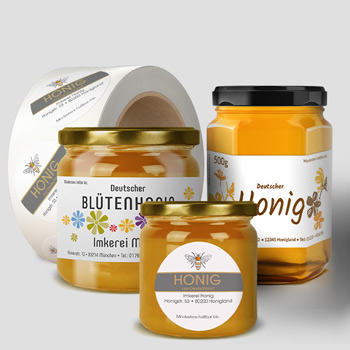 Designvorlagen für Honigetiketten